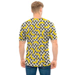 Zigzag Banana Pattern Print Men's T-Shirt