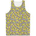 Zigzag Banana Pattern Print Men's Tank Top