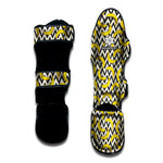 Zigzag Banana Pattern Print Muay Thai Shin Guard