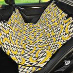 Zigzag Banana Pattern Print Pet Car Back Seat Cover