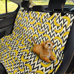 Zigzag Banana Pattern Print Pet Car Back Seat Cover