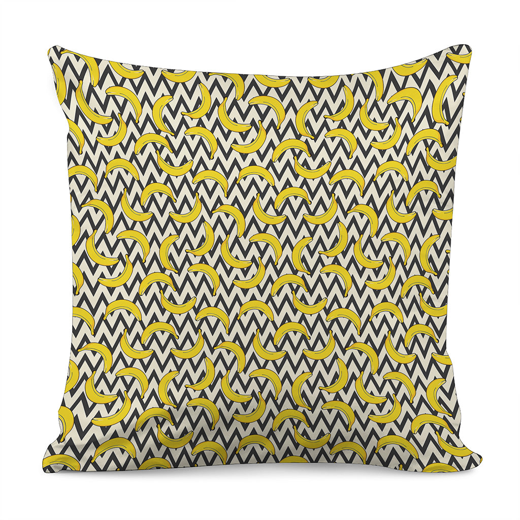 Zigzag Banana Pattern Print Pillow Cover