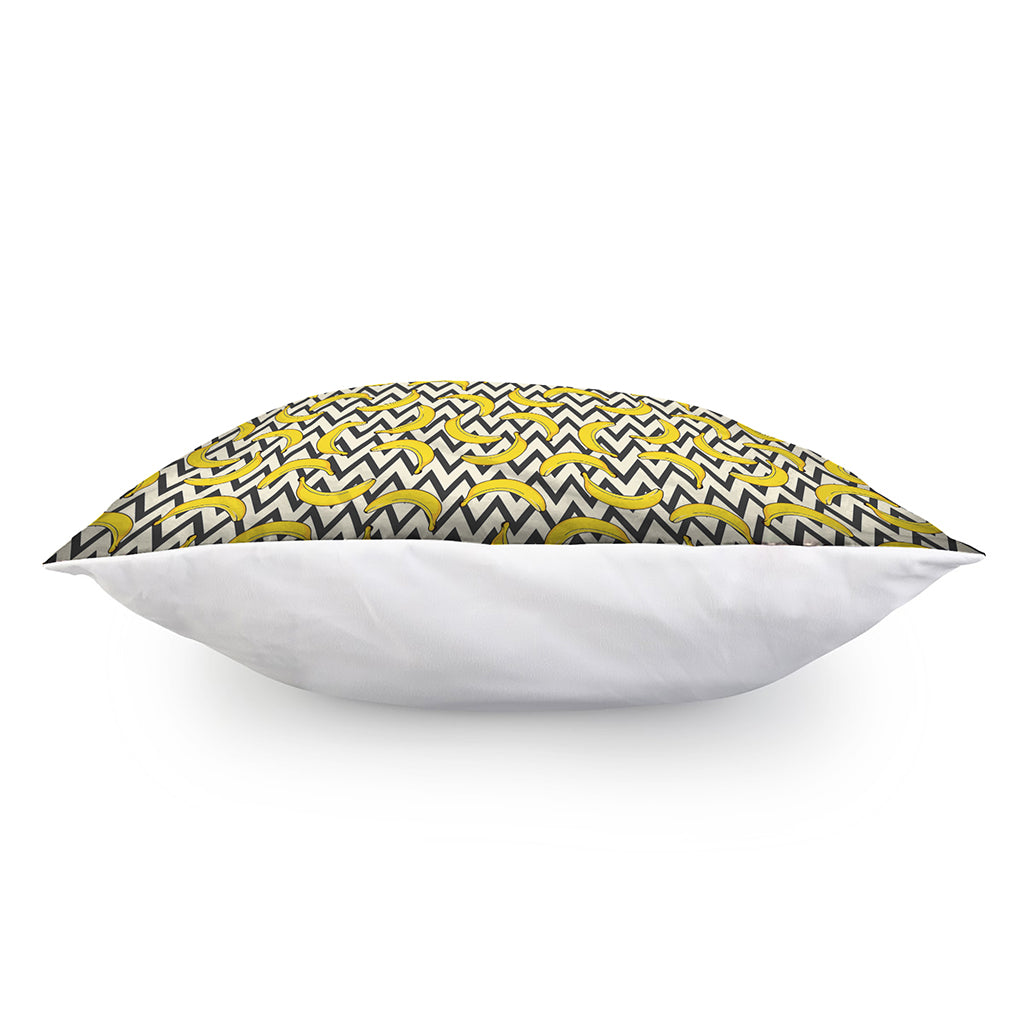 Zigzag Banana Pattern Print Pillow Cover