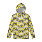 Zigzag Banana Pattern Print Pullover Hoodie
