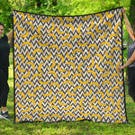 Zigzag Banana Pattern Print Quilt