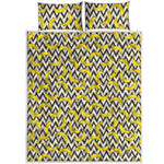 Zigzag Banana Pattern Print Quilt Bed Set