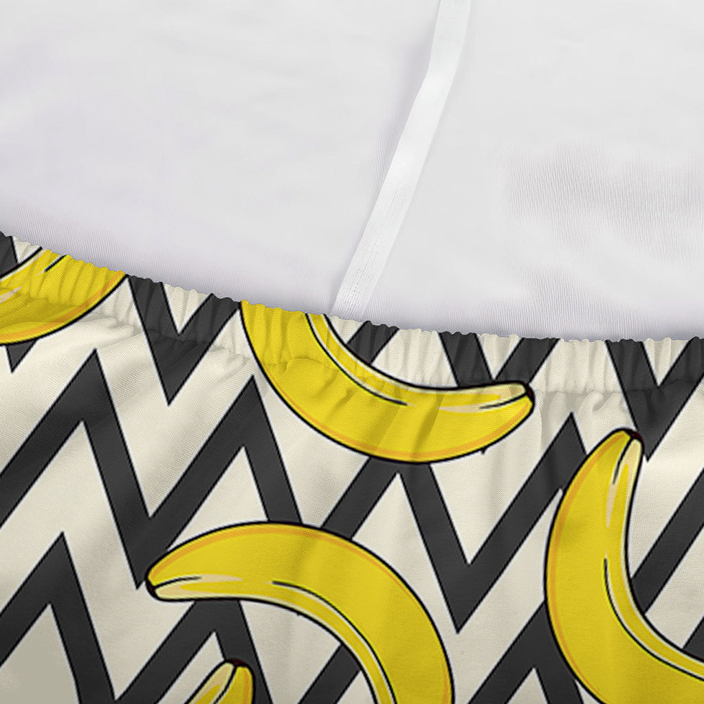 Zigzag Banana Pattern Print Sofa Cover