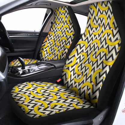 Zigzag Banana Pattern Print Universal Fit Car Seat Covers