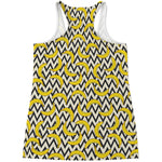 Zigzag Banana Pattern Print Women's Racerback Tank Top