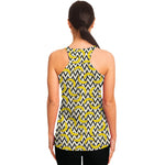 Zigzag Banana Pattern Print Women's Racerback Tank Top