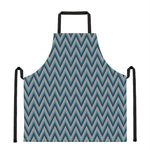 Zigzag Knitted Pattern Print Apron