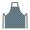 Zigzag Knitted Pattern Print Apron