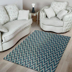 Zigzag Knitted Pattern Print Area Rug
