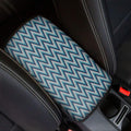 Zigzag Knitted Pattern Print Car Center Console Cover