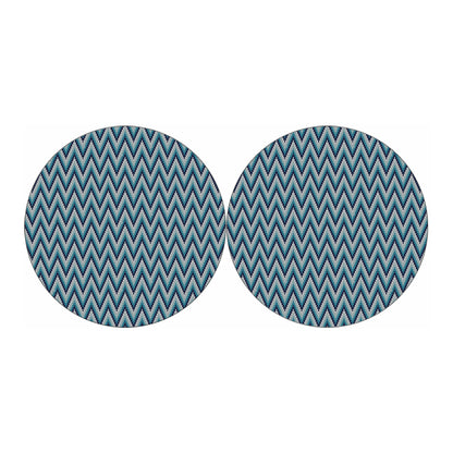 Zigzag Knitted Pattern Print Car Coasters