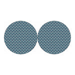 Zigzag Knitted Pattern Print Car Coasters