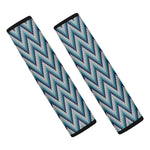 Zigzag Knitted Pattern Print Car Seat Belt Covers