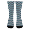 Zigzag Knitted Pattern Print Crew Socks