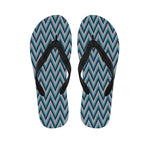 Zigzag Knitted Pattern Print Flip Flops