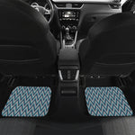 Zigzag Knitted Pattern Print Front and Back Car Floor Mats
