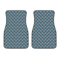 Zigzag Knitted Pattern Print Front Car Floor Mats
