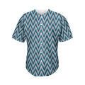 Zigzag Knitted Pattern Print Men's Baseball Jersey