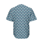 Zigzag Knitted Pattern Print Men's Baseball Jersey