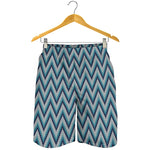 Zigzag Knitted Pattern Print Men's Shorts