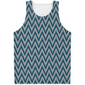 Zigzag Knitted Pattern Print Men's Tank Top