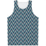 Zigzag Knitted Pattern Print Men's Tank Top