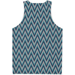 Zigzag Knitted Pattern Print Men's Tank Top