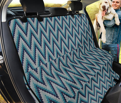 Zigzag Knitted Pattern Print Pet Car Back Seat Cover