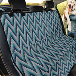 Zigzag Knitted Pattern Print Pet Car Back Seat Cover