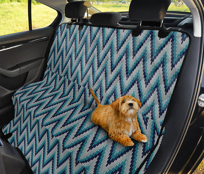 Zigzag Knitted Pattern Print Pet Car Back Seat Cover
