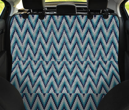 Zigzag Knitted Pattern Print Pet Car Back Seat Cover