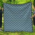 Zigzag Knitted Pattern Print Quilt