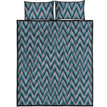 Zigzag Knitted Pattern Print Quilt Bed Set