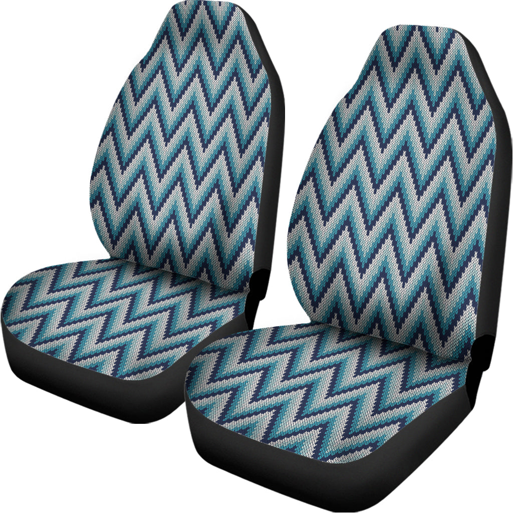Zigzag Knitted Pattern Print Universal Fit Car Seat Covers
