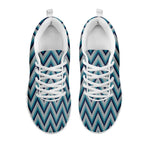 Zigzag Knitted Pattern Print White Sneakers