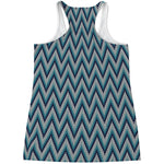 Zigzag Knitted Pattern Print Women's Racerback Tank Top