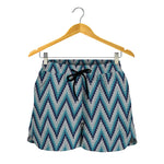 Zigzag Knitted Pattern Print Women's Shorts