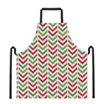 Zigzag Merry Christmas Pattern Print Apron