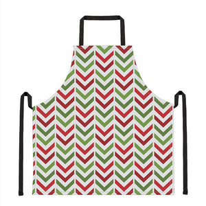 Zigzag Merry Christmas Pattern Print Apron