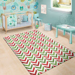 Zigzag Merry Christmas Pattern Print Area Rug