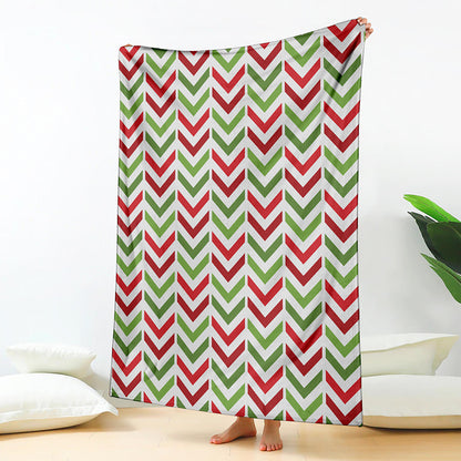 Zigzag Merry Christmas Pattern Print Blanket