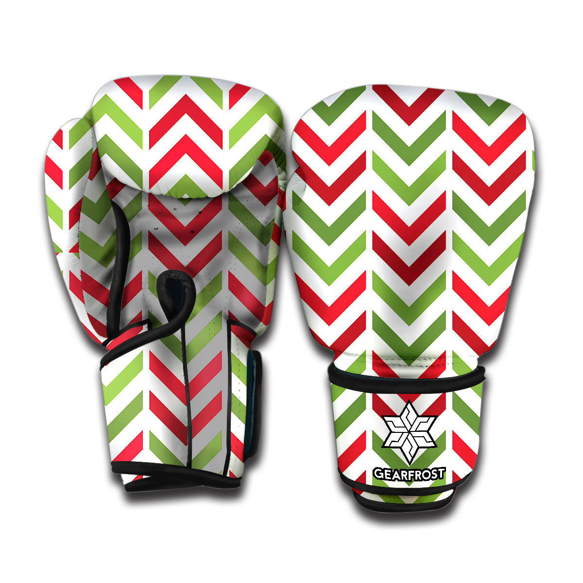 Zigzag Merry Christmas Pattern Print Boxing Gloves