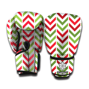 Zigzag Merry Christmas Pattern Print Boxing Gloves