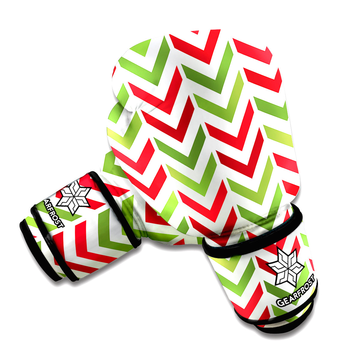 Zigzag Merry Christmas Pattern Print Boxing Gloves