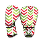 Zigzag Merry Christmas Pattern Print Boxing Gloves