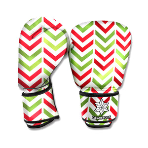 Zigzag Merry Christmas Pattern Print Boxing Gloves